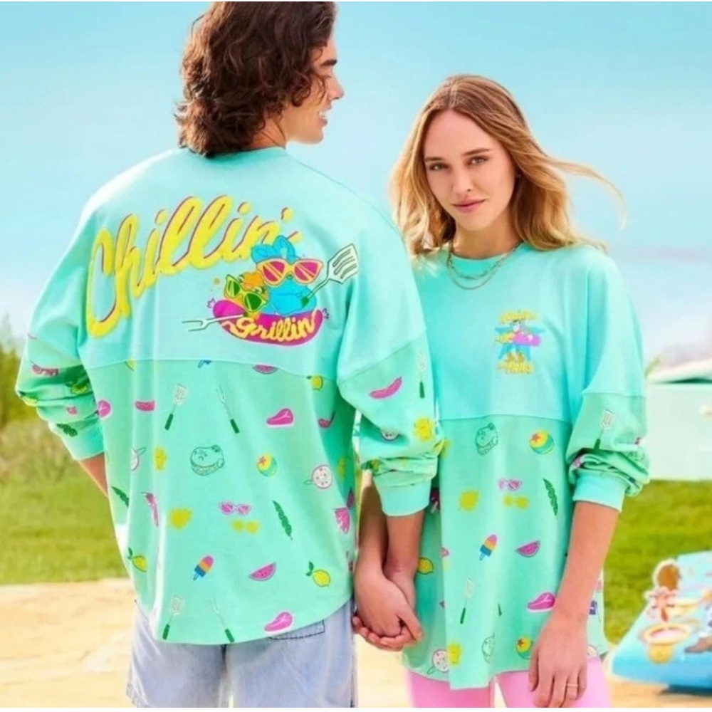NWT Disney Mint Green Toy Story Chillin’, Grillin’ Spirit Jersey Sweatshirt